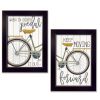 "Pedal it Out" 2-Piece Vignette by Marla Rae, Black Frame