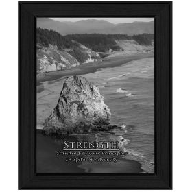 "Strength" By Trendy Decor4U, Printed Wall Art, Ready To Hang Framed Poster, Black Frame