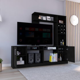 Entertainment Center Modoc For TV´s up 78", Black Wengue Finish