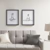 Sketch 2-piece Framed Glass and Matted Wall Art Set