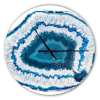 Designart 'Blue Agate Crystal' Metal Wall Clock (Size: 23" x 23")