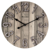 Westclox 15.5" Brown Farmhouse Style Wood Grain Analog QA Wall Clock with Raised Numbers