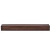 60'' Fireplace Mantel Wooden Wall Mounted Floating Shelf 8" Deep Solid Pine Wood,Brown