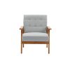 Leisure Chair with Solid Wood Armrest and Feet, Mid-Century Modern Accent chair, for Living Room Bedroom Studio chair