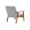 Leisure Chair with Solid Wood Armrest and Feet, Mid-Century Modern Accent chair, for Living Room Bedroom Studio chair