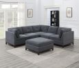 Modular Living Room Furniture Armless Chair Ash Chenille Fabric 1pc Cushion Armless Chair Couch.