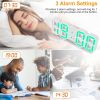 3D LED Digital Wall Clock Sound Control Table Desk Alarm Clock w/ 3 Auto Adjustable Brightness Snooze