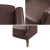 Faux Leather Accent Arm Chair