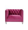 ACME Heibero Chair, Burgundy Velvet 56897