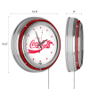 Enjoy Coke White Neon Clock - Two Neon Rings