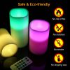 3Pcs Flameless Candles Votive Candles Wireless Battery Operated LED Flickering Candles w/ Remote Control Timer