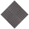 Decking Tiles 20 pcs Gray Wash 11.8"x11.8" Solid Acacia Wood