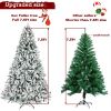 7.5ft Automatic Tree Structure PVC Material Green Flocking 1450 Branches Christmas Tree