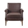 Faux Leather Accent Arm Chair