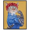 Rosie the Feline Framed Canvas Wall Art