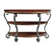 Traditional Style Brown Cherry 1pc Sofa Table Open Bottom Shelf Ornate Design Living Room Furniture