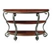 Traditional Style Brown Cherry 1pc Sofa Table Open Bottom Shelf Ornate Design Living Room Furniture