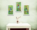 "Three Hummingbirds" Collection By Lisa Morales, Printed Wall Art, Ready To Hang Framed Poster, White Frame