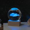 Cosmos Series Crystal Ball Night Lights; Milky Way; Moon; Desktop Bedroom Small Ornaments; Creative Valentine's Day Gifts Birthday Gifts