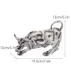 NORTHEUINS Resin Wall Street Bull Figurine Cattle OX Statue Market Miam Bull Home Feng Shui Art Official Desktop Decor Sculpture