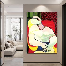 Hand Painted Oil Painting Pablo Picasso After the Original Painting Small the Dream Living Room Hallway Bedroom Luxurious Decorative Painting (size: 100X150cm)