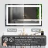 Frameless Rectangular LED Light Bathroom Vanity Mirror