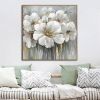 Hand Painted Oil Paintings Hand Painted Square Floral / Botanical Pop Art Living Room Hallway Bedroom Luxurious Decorative Painting